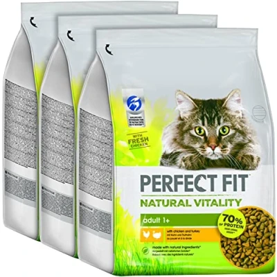 Abbildung von PERFECT FIT™ Katze Beutel Natural Vitality Adult 1+ mit Huhn und Truthahn 3 x 2,4kg