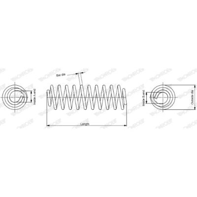 Abbildung von MONROE SP3384 Fahrwerksfeder AUDI: A4 B7 Avant, B6 B6/B7 Cabrio