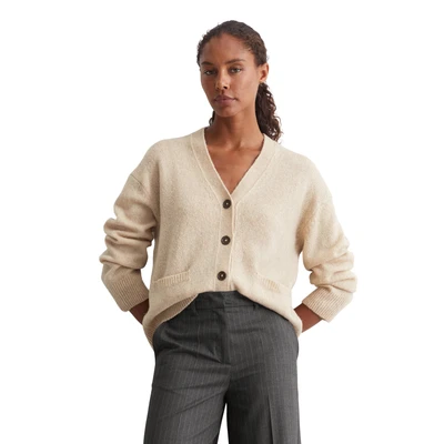 Abbildung von Marc O&#039;Polo Longsleeve V NECK Strickjacke, Damen, Größe: XL, Blushed camel