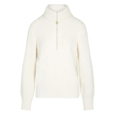 Abbildung von Morgan Longsleeved WITH Zipped Strickpullover, Damen, Größe: Large, White denim