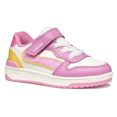 Abbildung von Geox Washiba GIRL Sneaker low für Kinder, Größe: 31, Dark pink/yellow Schuhe