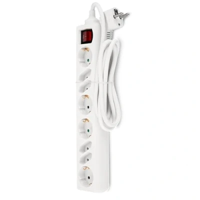 Abbildung von REV 0512343555 Steckerleiste, Steckdosenleiste 8fach mit Schalter. 1,4m, 3500W, weiss