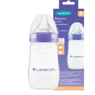 Abbildung von Lansinoh NaturalWave Babyfles 240 ml 1st