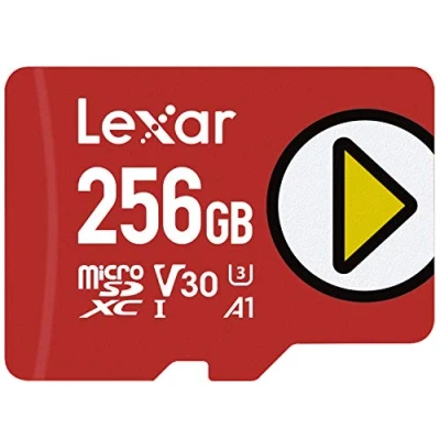 Abbildung von Lexar Play Micro SD Karte 256GB, microSDXC UHS I Karte, Bis Zu 150MB/s Lesegeschwindigkeit, Speicherkarte SD, TF Kompatibel mit Switch, Handys und Tablets (LMSPLAY256G BNNAG)