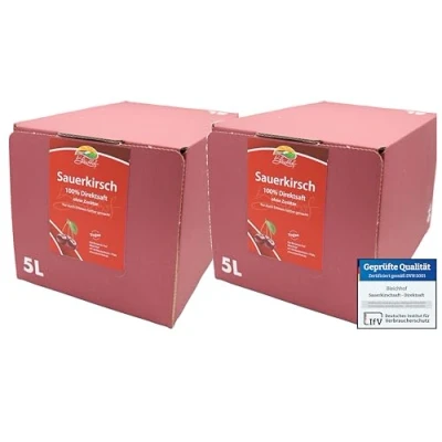 Abbildung von BLEICHHOF® Sauerkirschsaft Direktsaft, vegan, Bag in Box (2x 5l)