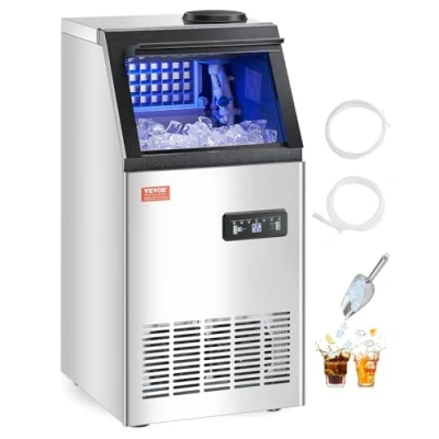 Abbildung von VEVOR Kommerzielle Eisbereiter Eismaschine 54,43kg/Tag Selbstreinigung Bars
