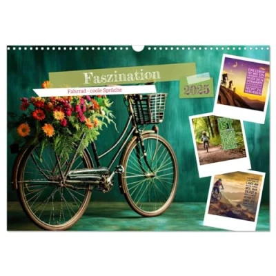 Abbildung von Faszination Fahrrad coole Sprüche (Wandkalender 2025 DIN A3 quer), CALVENDO Monatskalender