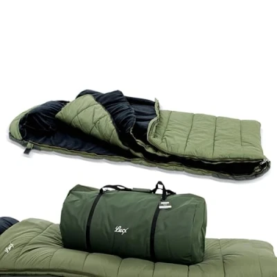 Abbildung von Lucx® Grizzly Sleeping Bag Schlafsack für Angler zum Karpfenangeln &amp; Nachtangeln, Angelschlafsack, Anglerschlafsack 5 Season Sleepingbag