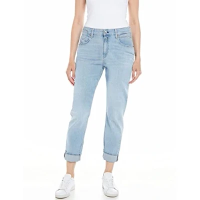 Abbildung von Replay Marty Pants Jeans Relaxed Fit lightblue denim, Damen, Größe: 26x32, Light blue denim