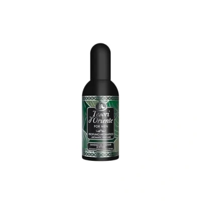 Abbildung von Tesori d&#039;Oriente Aromatischer Duft Sandelholz aus Kaschmir und Vetiver, mit lebendigem holzigem Duft, Noten von Bergamotte, grünem Tee, Rose Patschuli, 100 ml