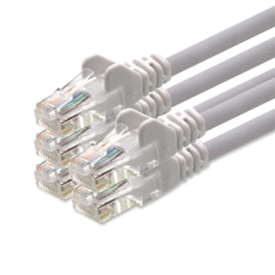 Abbildung von 1aTTack CAT5 UTP Netzwerk Patch Kabel mit 2x RJ45 Stecker Set weiss 5 Stück 3m