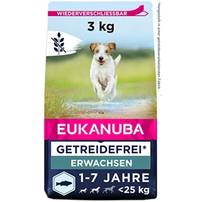 Abbildung von Eukanuba Adult Small Medium Grain Free Seefisch Hundefutter 3 kg...