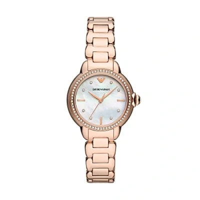 Abbildung von Emporio Armani Uhr Rose goldcoloured, Damen, Größe: One Size, gold coloured