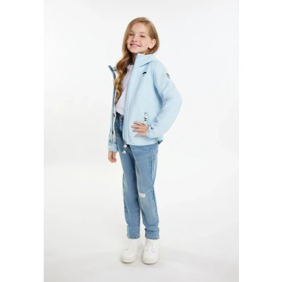 Abbildung von Schmuddelwedda MIT Teddy Fleecejacke für Kinder, Größe: 134, Eisblau melange