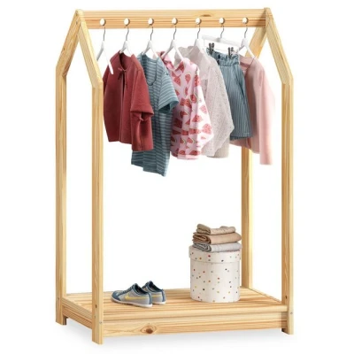Abbildung von IDIMEX Kinderkleiderschrank SALLY Kinderkleiderständer kinderzimmer Garderobe Kindermöbel