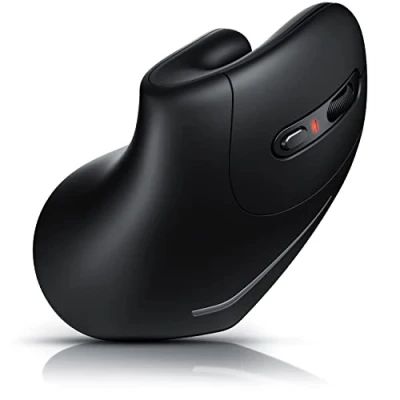 Abbildung von CSL optische Wireless Maus Vertikale Ausführung kabellos Funkmaus 600 1600 DPI Vertical Mouse ergonomisches Design gegen Mausarm Tennisarm armschonend PC kompatibel mit MAC