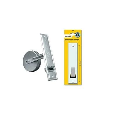 Abbildung von Schellenberg 11400 Einlasswickler MAXI + 13403 Abdeckplatte Standard, Lochabstand 21,5 cm, Gurtwickler für Rollladengurte mit 23 mm Breite inklusive passender Blende in Weiß