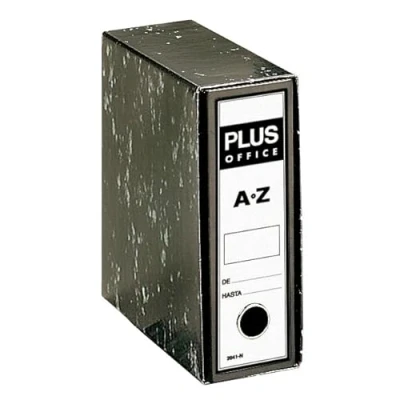 Abbildung von Plus Office Ordner Plus, 4 NAT, Jaspe, Schwarz