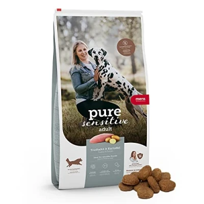 Abbildung von mera pure sensitive Hundefutter für Allergiker Truthahn &amp; Kartoffel 4kg