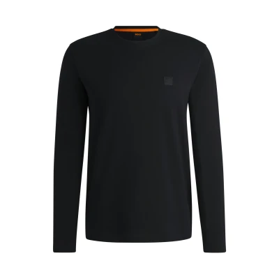 Abbildung von BOSS Tacks Langarmshirt, Herren, Größe: Large, Black