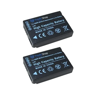 Abbildung von 2X Trade Shop Kamera Li Ion Akku 1200mAh kompatibel mit Panasonic Lumix DMC TZ6 TZ7 TZ8 TZ10 TZ65 ZS1 ZS3 ZR1 ZX1 ZX3 TZ 8 10 65 ZS 1 ZX 3