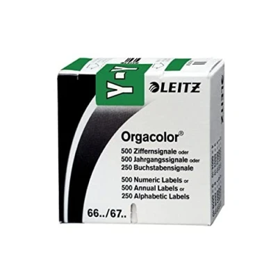 Abbildung von Leitz 66341000 Orgacolor Buchstabensignal Y, 250 Stück, dunkelgrün