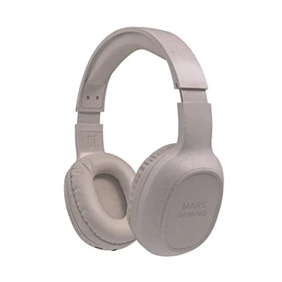 Abbildung von MARSGAMING Mars Gaming MHW ECO, Umweltfreundliches Drahtloses Headset, Bluetooth 5.1, Mikrofon, Bio Material Wheat Straw Grau