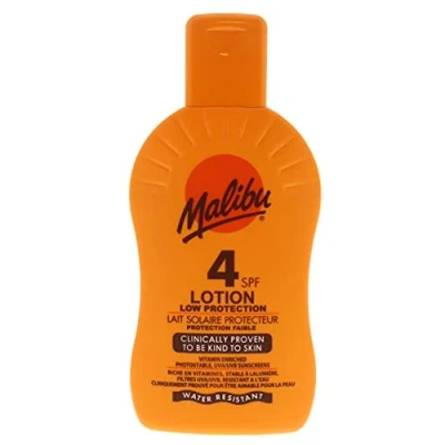 Abbildung von Malibu Low Protection Water Resistant Vitamin Enriched LSF 4 Sun Screen Lotion, 200 ml