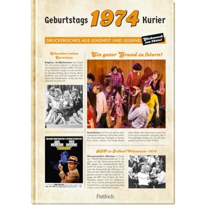 Abbildung von 1974 Geburtstagskurier: Druckfrisches aus Kindheit und Jugend Geburtstagszeitung als Geschenk zum 50. Geburtstag