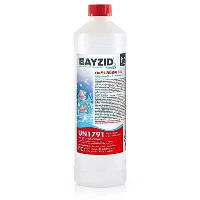 Abbildung von Höfer Chemie 1 kg Chlor flüssig in handlicher Flasche wirkt schnell und zuverlässig für Pool &amp; Schwimmbad