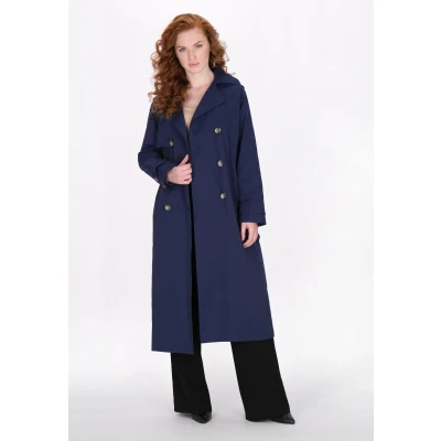 Abbildung von Dreimaster Trenchcoat, Damen, Größe: 40, Navy