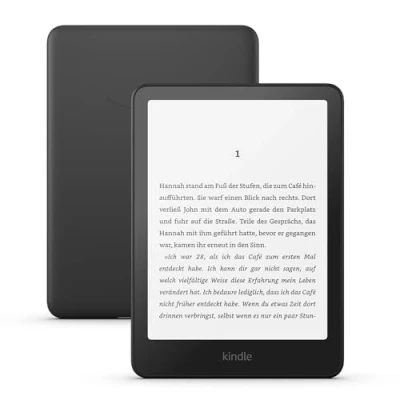 Abbildung von Zertifiziert und generalüberholt Amazon Kindle Paperwhite (16 GB) Unser schnellster Kindle, mit neuem 7 Zoll Display wochenlanger Akkulaufzeit Werbung schwarz