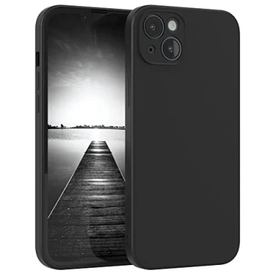 Abbildung von EAZY Case Silikonhülle für iPhone 14 Plus Hülle Silikon Schwarz stoßfeste Handyhülle Schutzhülle mit Kameraschutz Dünn Premium Schutz Cover TPU Phone Bumper in Matt