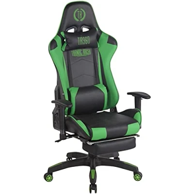 Abbildung von CLP Gaming Chair Turbo mit Fußablage, Höhenverstellbar und drehbar
