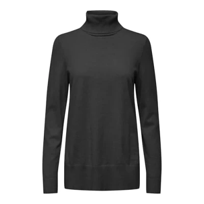 Abbildung von ONLY Onlibi LONG SLIT Rollneck Strickpullover, Damen, Größe: Small, Black