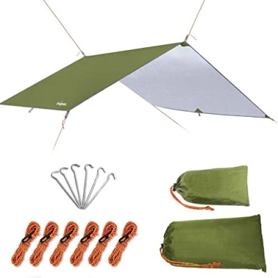 Abbildung von Unigear Tarp Rain Fly Regenschutzplane, Zelttuch, wasserdicht, Wanderschuppen, faltbar, leicht, für Camping und Schutz gegen Regen, Schnee Sonne
