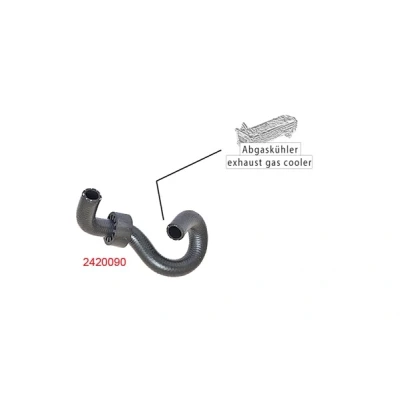 Abbildung von METZGER 2420090 Kühlerschlauch EPDM (Ethylen Propylen Dien Kautschuk) FORD: Transit Mk6 Kastenwagen, Bus, Pritsche/Fahrgestell