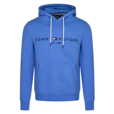 Abbildung von Tommy Hilfiger Herren Hoodie Logo Hoody mit Kapuze, Blau (Blue Spell), XS