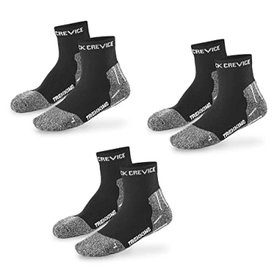 Abbildung von Black Crevice Trekkingsocken kurz, 3 Paar, black/white, 43 46