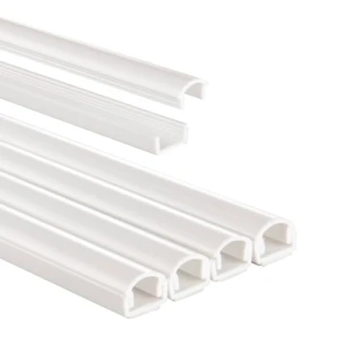 Abbildung von Hama Kabelkanal &quot;Kabelkanal, 4 Stück, 100 x 2,1 1 cm, PVC, Weiß&quot;, selbstklebend, halbrund, individuell anpassbar, universell, langwierig