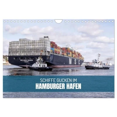 Abbildung von Schiffe gucken im Hamburger Hafen (Wandkalender 2025 DIN A4 quer), CALVENDO Monatskalender
