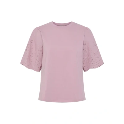 Abbildung von YAS Yaslex Sleeves Tshirt print, Damen, Größe: XS, Lilas