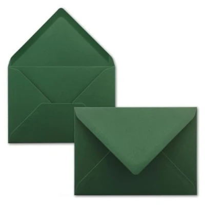 Abbildung von Briefumschläge in Moosgrün 75 Stück DIN C5 Kuverts 22,0 x 15,4 cm Nassklebung ohne Fenster Weihnachten, Grußkarten Serie FarbenFroh