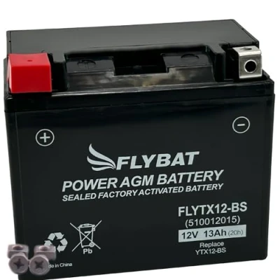 Abbildung von Batterie FlyBat FLYTX12 BS / YTX12 AGM geschlossen