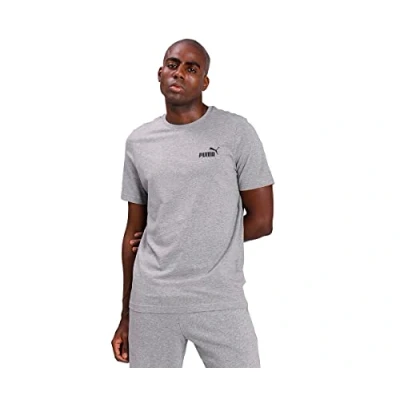 Abbildung von Puma ESS Essential Small LOGO ÜBERGRÖSSE Tshirt basic Medium grey heather, Herren, Größe: XS, heather