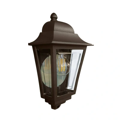 Abbildung von Elstead Lighting DECO LANE7 BRONZE Wandleuchte LANE 1xE27 60W IP44 Aluminium Bronze, Polycarbonate klar H:32.5cm B:19.3cm dimmbar
