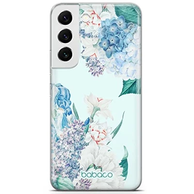 Abbildung von Babaco ERT Group Handyhülle für Samsung S22 Original und offiziell Lizenziertes Muster Flowers 027 optimal an die Form des Handy angepasst, hülle aus TPU