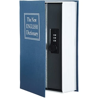Abbildung von Amazon Basics Buch Safe, Kombinationsschloss 5.6 x 15.5 23.9 cm, Blau