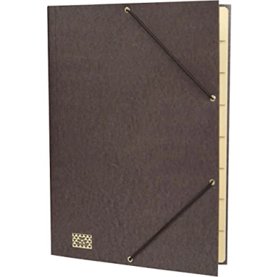 Abbildung von RNKVERLAG 4616 8 Konferenz und Ordnungsmappe mit Gummizug, Maße (BxH) 245 x 340 mm, bis DIN A4, 9 Fächer, braun, 1 Stück