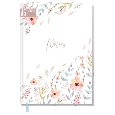 Abbildung von Notizbuch A5 liniert &quot;Sweet Flowers&quot; von Trendstuff by Häfft 124 Seiten, 62 Blatt ideal als Tagebuch, Bullet Journal, Ideenbuch, Schreibheft nachhaltig &amp; klimafreundlich